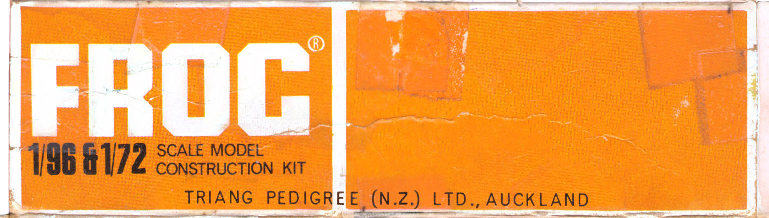 Торец коробки FROG F355 Handley Page Victor, Tri-ang Pedigree (N.Z.) Ltd., 1969-70